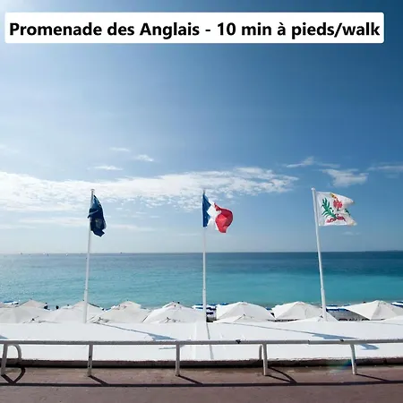 Big Flat - Le Cala - Hypercentre - 4 Chambres, 13 Personnes, Proche Gare Et Parking, Wifi, Air Conditioning L Groupe L Business L Famille ניס